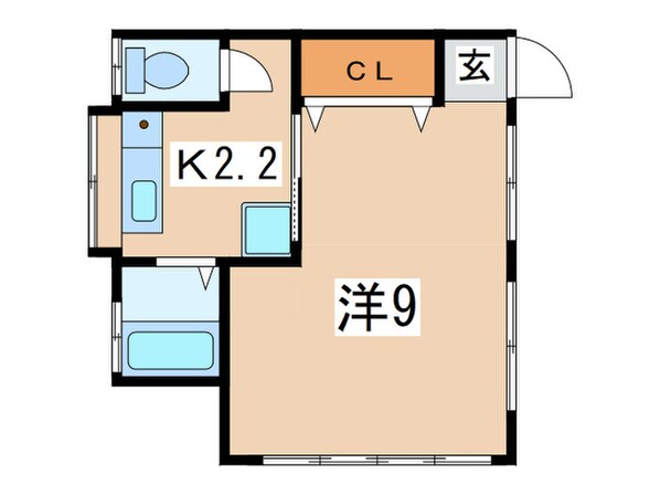 コーポ萩の物件間取画像